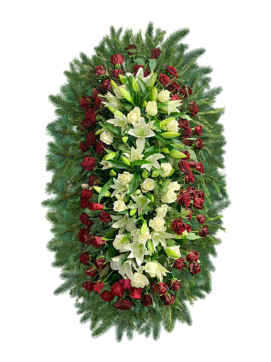 Венок ритуальный из живых цветов ВЖ‑9