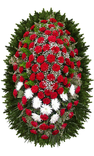 Венок ритуальный из живых цветов ВЖ‑8