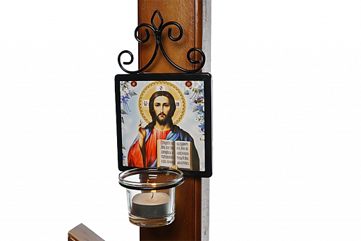 Подсвечник с иконой (на крест)