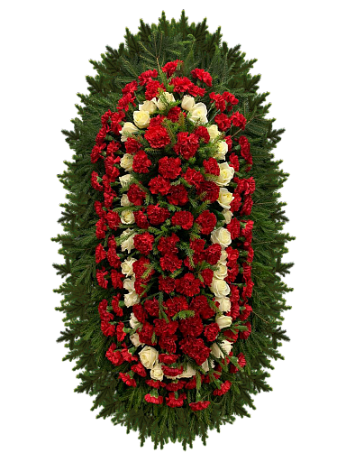 Венок ритуальный из живых цветов ВЖ‑18