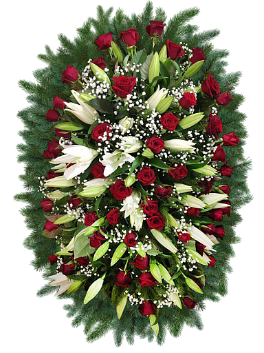 Венок ритуальный из живых цветов ВЖ‑16