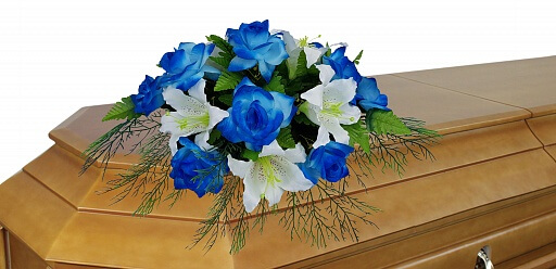 Траурная композиция «Заказ» синий