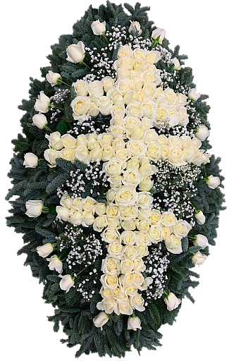 Венок ритуальный из живых цветов ВЖ‑14