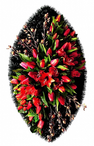 Венок ритуальный «Авторский» (ВИА‑8), Бордо