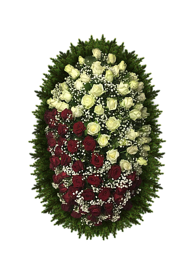 Венок ритуальный из живых цветов ВЖ‑7