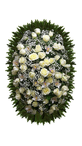 Венок ритуальный из живых цветов ВЖ‑11
