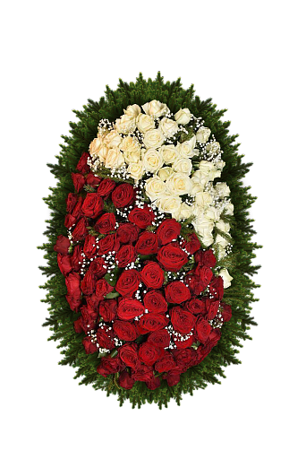 Венок ритуальный из живых цветов ВЖ‑3