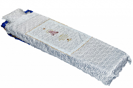 Покрывало в гроб «Атлас» (стежка) с религиозной символикой