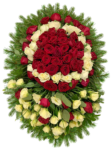 Венок ритуальный из живых цветов ВЖ‑5