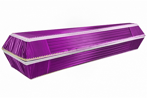 Гроб «Траур» атлас 