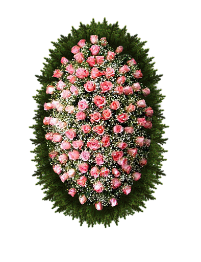 Венок ритуальный из живых цветов ВЖ‑6