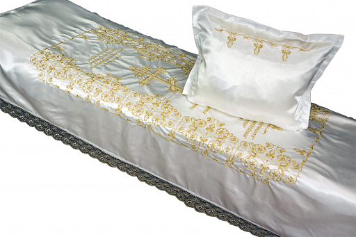 Комплект в гроб «Храмовый» (вышивка, крест)