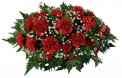 Композиция из живых цветов на гроб (50 см) ВЖФ.2.15