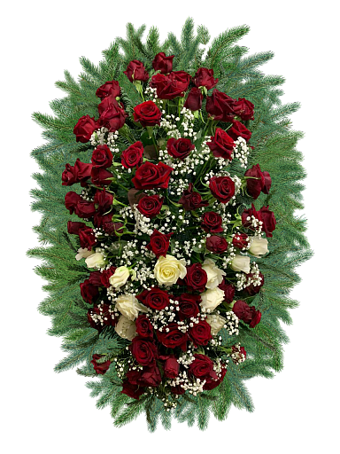 Венок ритуальный из живых цветов ВЖ‑1