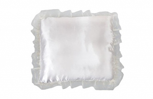 Подушка в гроб «Атлас» с кружевом