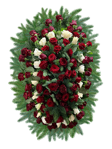 Венок ритуальный из живых цветов ВЖ‑2