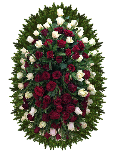 Венок ритуальный из живых цветов ВЖ‑15