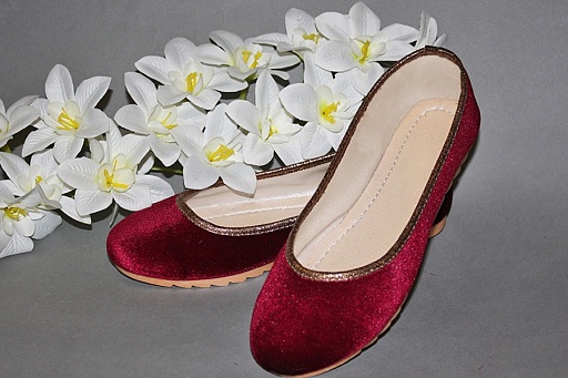 Тапочки ритуальные «Бархат», бордо